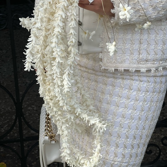 CHANEL Dresses & Skirts - Chanel Ivory Tweed Skirt